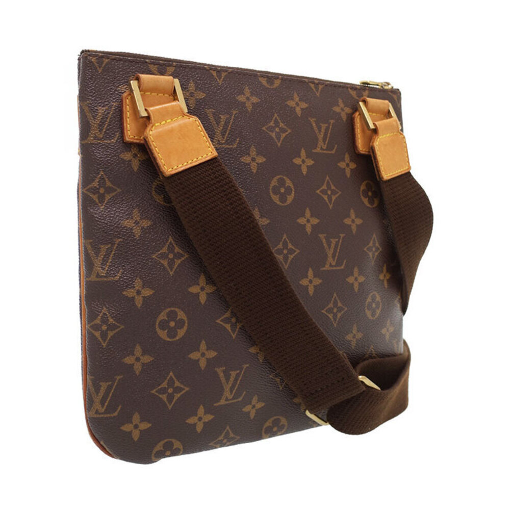 Louis Vuitton Monogram Brown Leather Bosphore Bag Pochette Shoulder